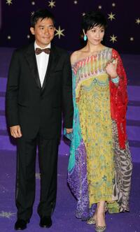 Tony Leung and Carina Lau at the 25th Hong Kong Film Awards.
