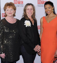 Becky Ann Baker, Frances McDormand Renee Elise Goldsberry at the opening night party of "Good People" in New York.