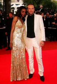 Daniela Beye and Samuel Le Bihan at the premiere of "A Mighty Heart" during the 60th International Cannes Film Festival.