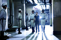 Jennifer Lawrence (center) as Katniss Everdeen in "The Hunger Games.''