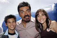 Taylor Lautner, George Lopez and Taylor Dooley at the after party of the premiere of "The Adventures of Shark Boy and Lava Girl in 3D."