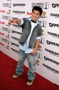 Taylor Lautner at the premiere of "The Adventures of Shark Boy and Lava Girl in 3D."