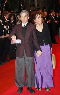 Denis Lavant and Guest at the screening of "Tokyo" during the 61st Cannes International Film Festival.