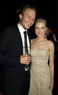 Heath Ledger and Naomi Watts at the Governors Ball during the 76th Annual Academy Awards.