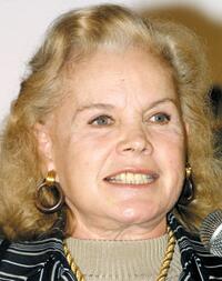 Carroll Baker at the press conference announcing detail plans for the Motion Picture Hall Of Fame.