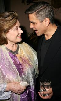 Diane Baker and George Clooney at the "Good Night And Good Luck" Cocktail Party held at the Cafe Des Artistes.