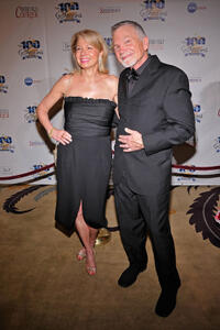 David Leisure and guest at the Norby Walters 22nd Annual Night of 100 Stars Oscar Viewing Gala.