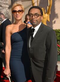 Spike Lee and guest at the Shrine Auditorium for the 2007 Creative Arts Emmy Awards.