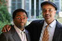 Spike Lee and James McBride poses at Rome for promotion of his film "Miracle at St. Anna".