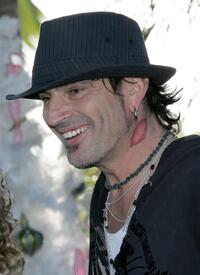 Tommy Lee at the annual party to thank movie, television and music star friends and his co-workers for their charitable work.
