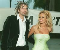 Tommy Lee and Pamela Anderson at the "People for the Ethical Treatment of Animals" (PETA) awards.
