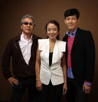 Im Sang-soo, Jeon Do-Youn and Lee Jung-Jae at the 2010 Toronto International Film Festival in Canada.