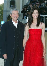 Claude Lelouch and his wife Alexandra Martinesat at the screening of "Anything Else" during the opening ceremony of the 60th Venice Film Festival.