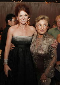 Debra Messing and Cloris Leachman at the after party of the premiere of "The Women."