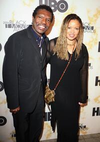 Vonde Curtis Hall and Kasi Lemmons at the Black Movie Awards HBO after party.