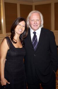 Stella Arroyave and her husband Anthony Hopkins at the 11th Annual St. John's Health Center Caritas Award Gala.