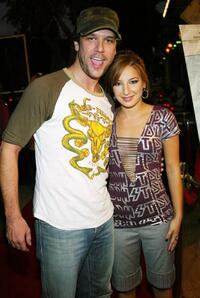 Dane Cook and Vanessa Lengies at the premiere of "Waiting."