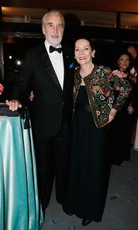 Christopher Lee and his wife Gitte at the Montblanc VIP Charity Gala.