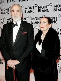 Christopher Lee and his wife Gitte at the Montblanc Night Of The Stars Gala.