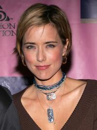 Tea Leoni at the "Rock the Cure" a celebrity designed Gibson guitar auction.