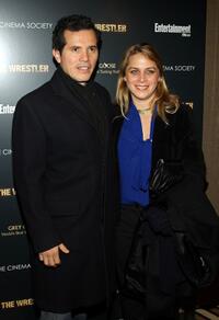 John Leguizamo and Justine Maurer at the special screening of "The Wrestler."