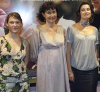 Yeelem Jappain, Anne Le Ny and Emmanuelle Devos at the screening of "Ceux qui restent."