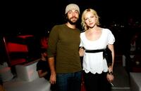 Zachary Levi and Laura Prepon at the reveal and launch party of LG Electronics' (LG) Scarlet HD TV series.