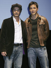 Andrew Lin and Daniel Wu at the screening of "Heavenly Kings" during the 19th Tokyo International Film Festival.