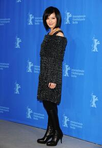 Kelly Lin at the photocall of "Sparrow" during the 58th Berlinale Film Festival.