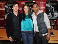Logan Lerman, Alexandra Daddario and Brandon T. Jackson at the promotion of "Percy Jackson And The Olympians: The Lightning Thief."