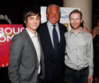 Logan Lerman, George Hamilton and Mark Rendall at the after party of the premiere of "My One And Only."