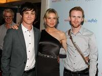 Logan Lerman, Renee Zellweger and Mark Rendall at the premiere of "My One And Only."