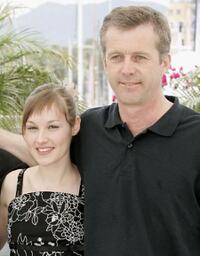 Adelaide Leroux and Bruno Dumont at the photocall of "Flandres" during the 59th International Cannes Film Festival.