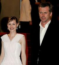 Adelaide Leroux and Bruno Dumont at the premiere of "Flandres" during the 59th International Cannes Film Festival.