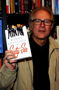 Barry Levinson at an autograph party at Book Soup with his new novel "Sixty-Six".