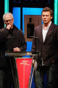 Barry Levinson and Tyler Florence present the award for Best Narrative Feature at the Third Annual Tribeca Film Festival Awards.