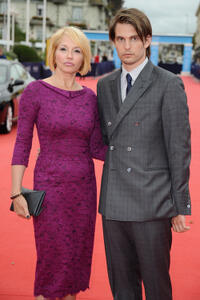 Ellen Barkin and Sam Levinson at the premiere of "Another Happy Day" during the 37th Deauville Film Festival in France.