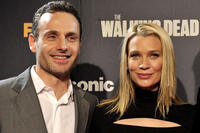 Andrew Lincoln and  Laurie Holden at the premiere of "The Walking Dead." 