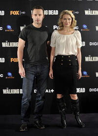 Andrew Lincoln and Laurie Holden at the photocall of "The Walking Dead." 