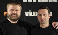 Writer Robert Kirman and Andrew Lincoln at the photocall of "The Walking Dead." 