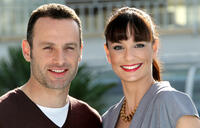 Andrew Lincoln and Sarah Wayne Callies at the photocall of "The Walking Dead" during the 26th edition of the five-day MIPCOM.