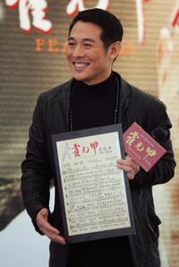 Jet Li at the news conference after the premiere of his movie "Fearless".