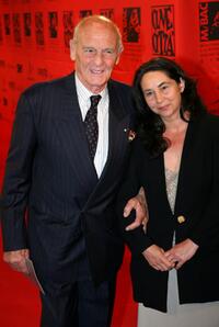 Philippe Leroy and Silvia Tortora at the 70 years of Cinecitta Studios Party.