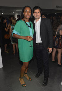 Tiana Webb Evans and Andrew Levitas at the "Metal Works Photography: Sculptures."
