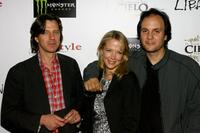 Director James Marsh, Pell James and Milo Addica at the after party of the premiere of "The King."