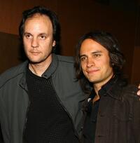 Milo Addica and Gael Garcia Bernal at the after party of the premiere of "The King."