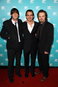 Toby Schmitz, Ewen Leslie and Matthew Newton at the Australian premiere of "Three Blind Mice."