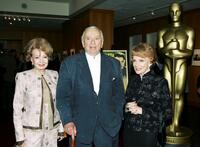 Cora Sue Collins, Gore Vidal and Joan Leslie at the Academy of Motion Picture Arts and Sciences Centennial tribute to Oscar-winning actress Greta Garbo.