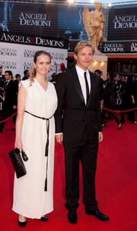 Thure Lindhardt and Guest at the world premiere of "Angels & Demons."
