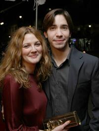 Drew Barrymore and Justin Long at the premiere of "Vince Vaughn's Wild West Comedy Show."